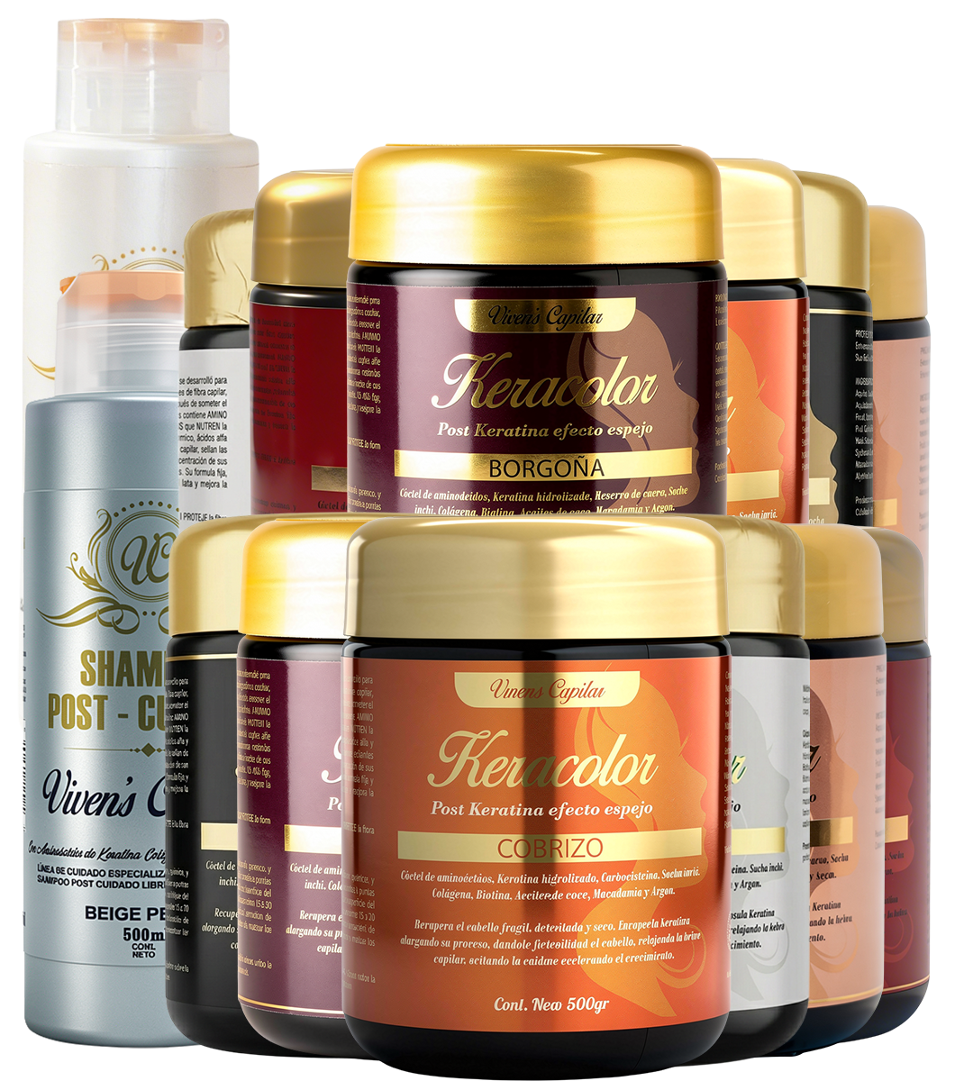 12 Keracolor (obsequio) 1 Shampoo Neutro 1 Shampoo Color 1 Keracolor