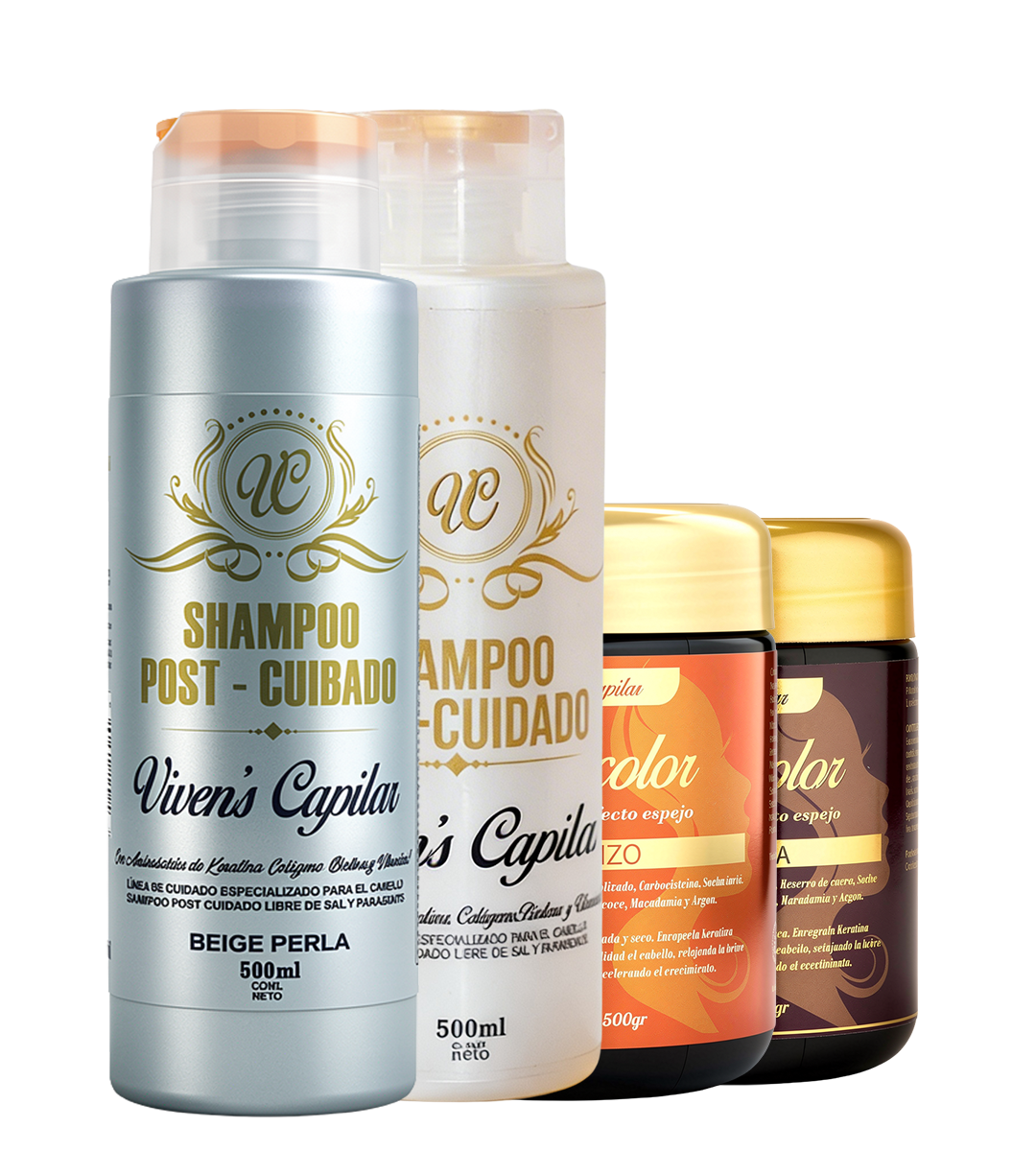 2 Keracolor + 1 Shampoo Color + 1 Shampoo Neutro